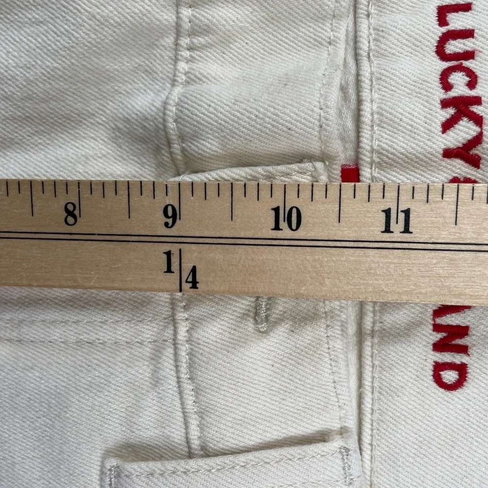 Lucky Brand Jeans Mens 30x32 Cream 410 Athletic Straight Stretch Denim Pants